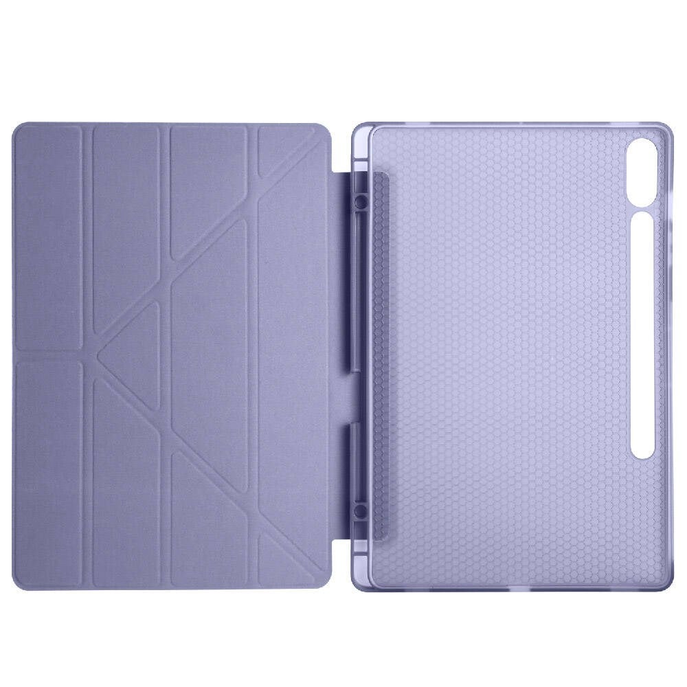 Galaxy Tab S10 Plus Kılıf Zore Tri Folding Kalem Bölmeli Standlı Kılıf