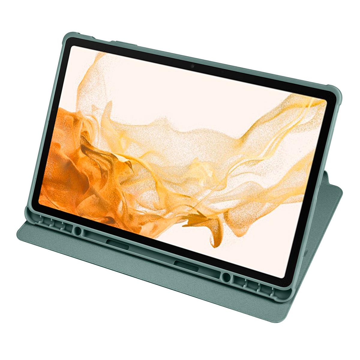 Galaxy Tab S7 FE LTE (T737-T736-T733-T730) Kılıf Zore Termik Kalem Bölmeli Dönebilen Standlı Kılıf