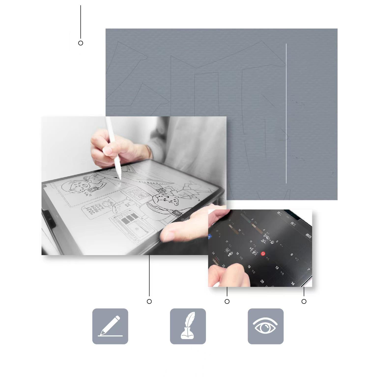 Galaxy Tab S7 Lite T737 Kağıt Hisli Mat Davin Paper Like Tablet Ekran Koruyucu