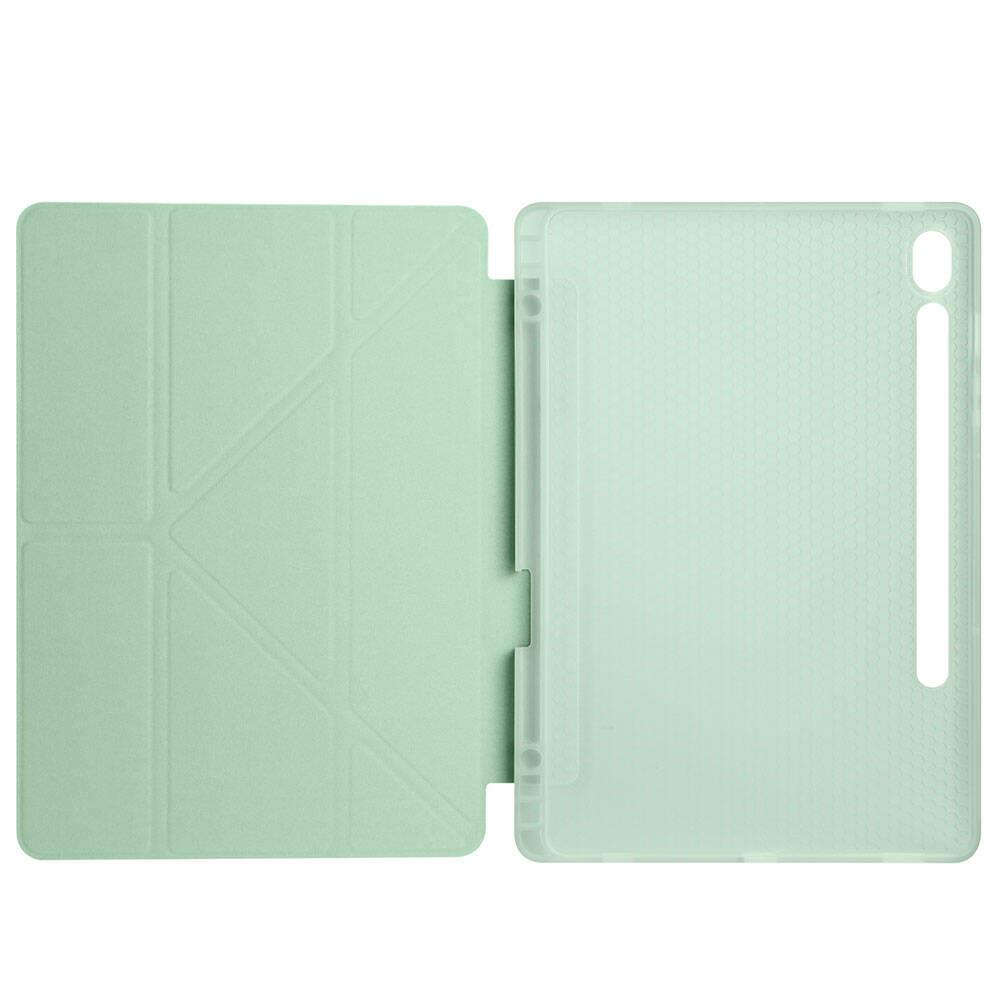 Galaxy Tab S9 FE Kılıf Zore Tri Folding Kalem Bölmeli Standlı Kılıf