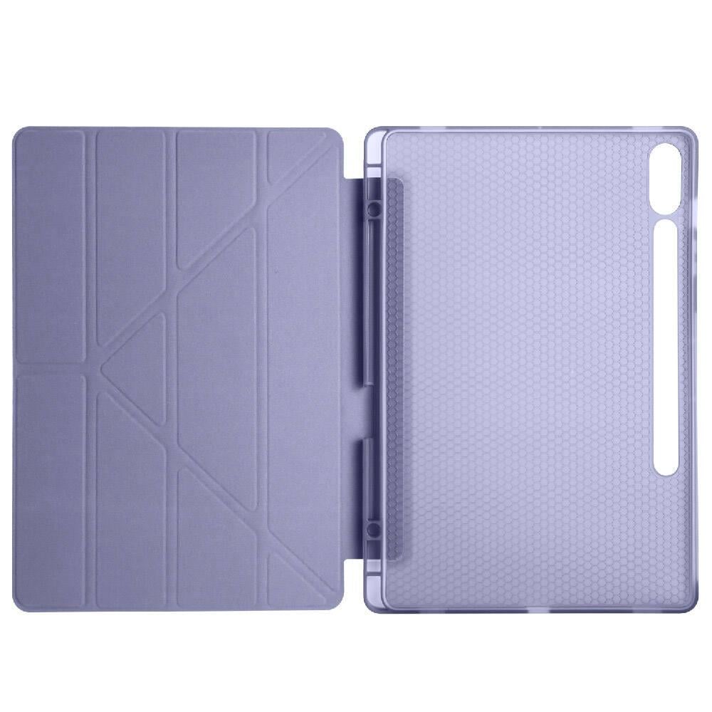 Galaxy Tab S9 FE Plus Kılıf Zore Tri Folding Kalem Bölmeli Standlı Kılıf