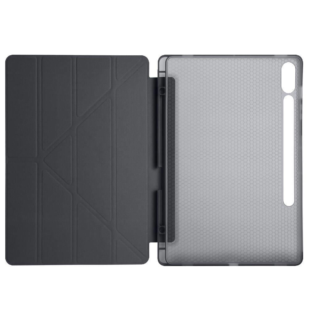 Galaxy Tab S9 FE Plus Kılıf Zore Tri Folding Kalem Bölmeli Standlı Kılıf