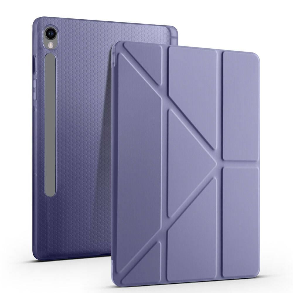 Galaxy Tab S9 Kılıf Zore Tri Folding Kalem Bölmeli Standlı Kılıf