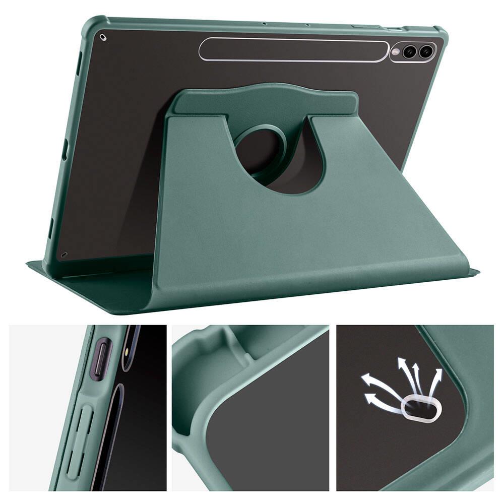 Galaxy Tab S9 Plus Kılıf Zore Termik Kalem Bölmeli Dönebilen Standlı Kılıf