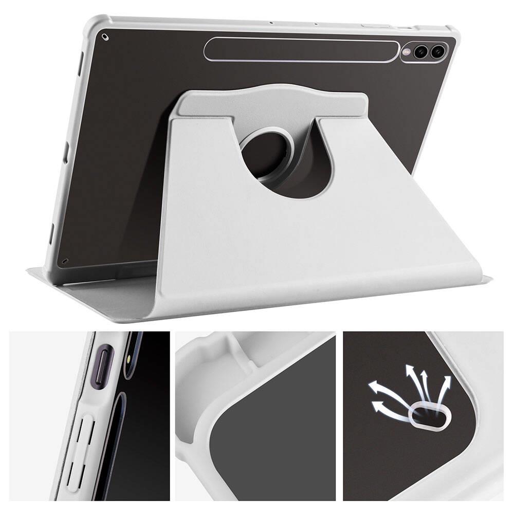 Galaxy Tab S9 Plus Kılıf Zore Termik Kalem Bölmeli Dönebilen Standlı Kılıf