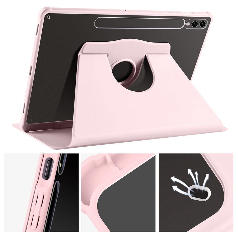 Galaxy Tab S9 Plus Kılıf Zore Termik Kalem Bölmeli Dönebilen Standlı Kılıf