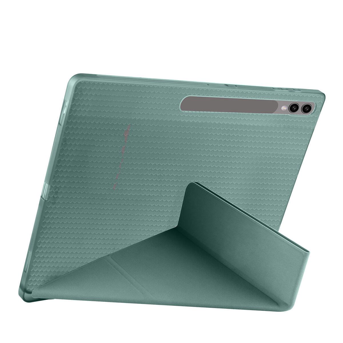 Galaxy Tab S9 Ultra Kılıf Zore Tri Folding Kalem Bölmeli Standlı Kılıf