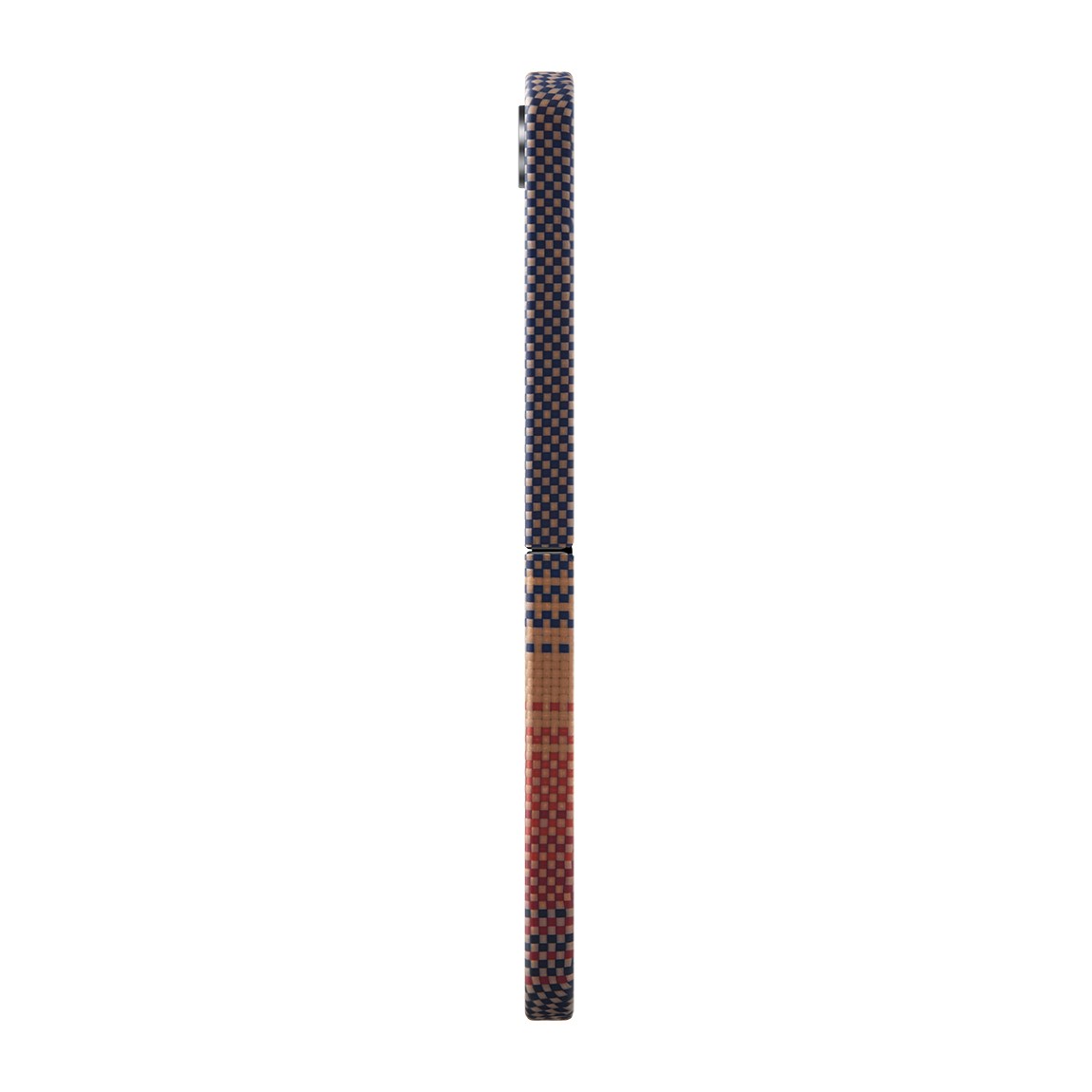 Galaxy Z Flip 6 Kılıf M-safe Şarj Özellikli Aramid Fiber Pitaka Tactile Woven Sunset-Moonrise Serisi Sunset Kapak