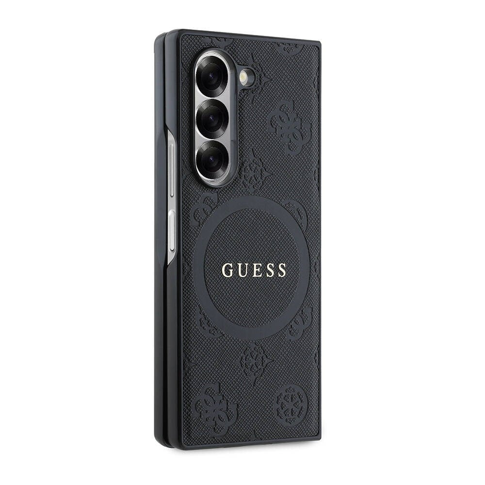 Galaxy Z Fold 6 Kılıf Guess Orjinal Lisanslı M-safe Şarj Özellikli Saffiano Metal Logo Kapak