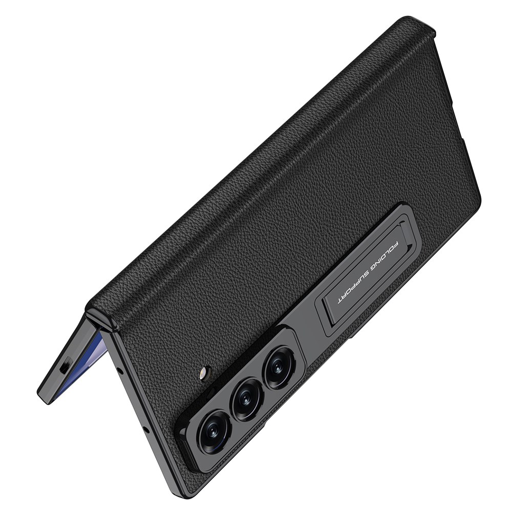 ​Galaxy Z Fold 7 Kılıf Deri Standlı Zore Kıpta Premium Kılıf