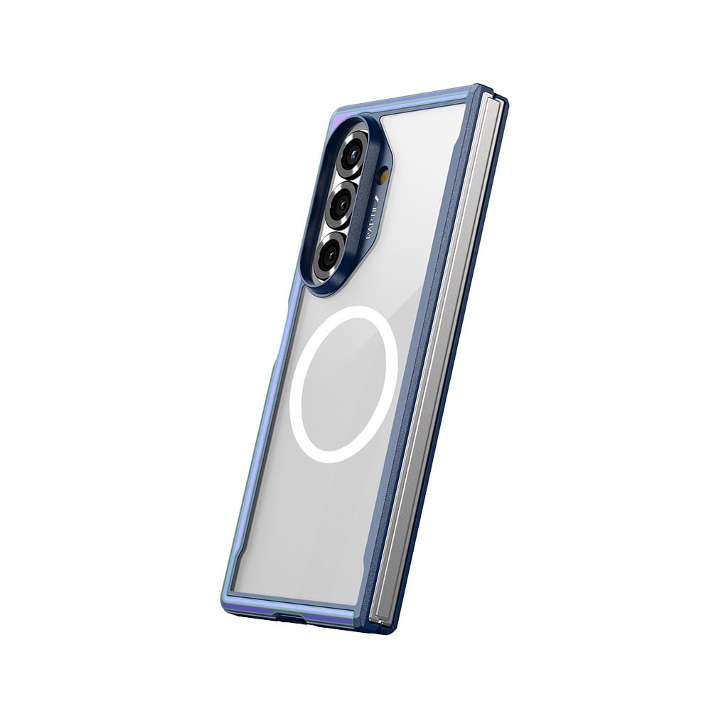 Galaxy Z Fold 7 Kılıf M-safe Şarj Özellikli Airbagli Raptic Shield Serisi Şeffaf Arka Yüzey Kapak