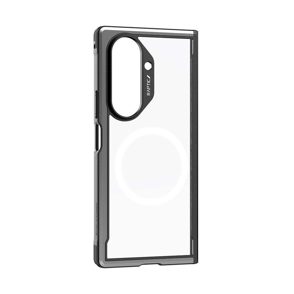 Galaxy Z Fold 7 Kılıf M-safe Şarj Özellikli Airbagli Raptic Shield Serisi Şeffaf Arka Yüzey Kapak