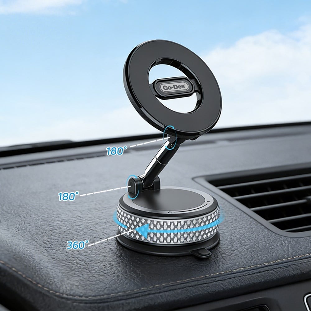 Go Des GD-HD243 360 Derece Dönebilen Vakum Özellikli Magnetik Telefon Tutucu
