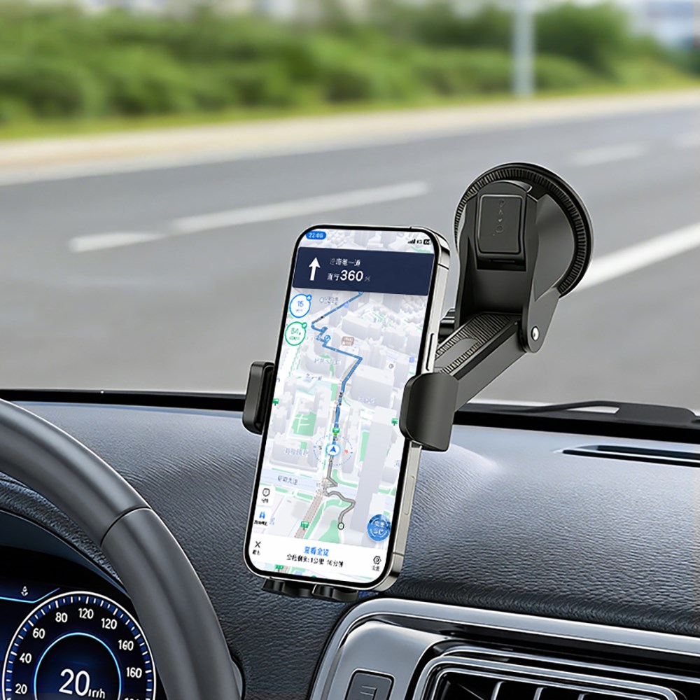Go Des GD-HD356 360 Derece Dönebilen Teleskopik Vakumlu Tasarım Araç İçi Telefon Tutucu