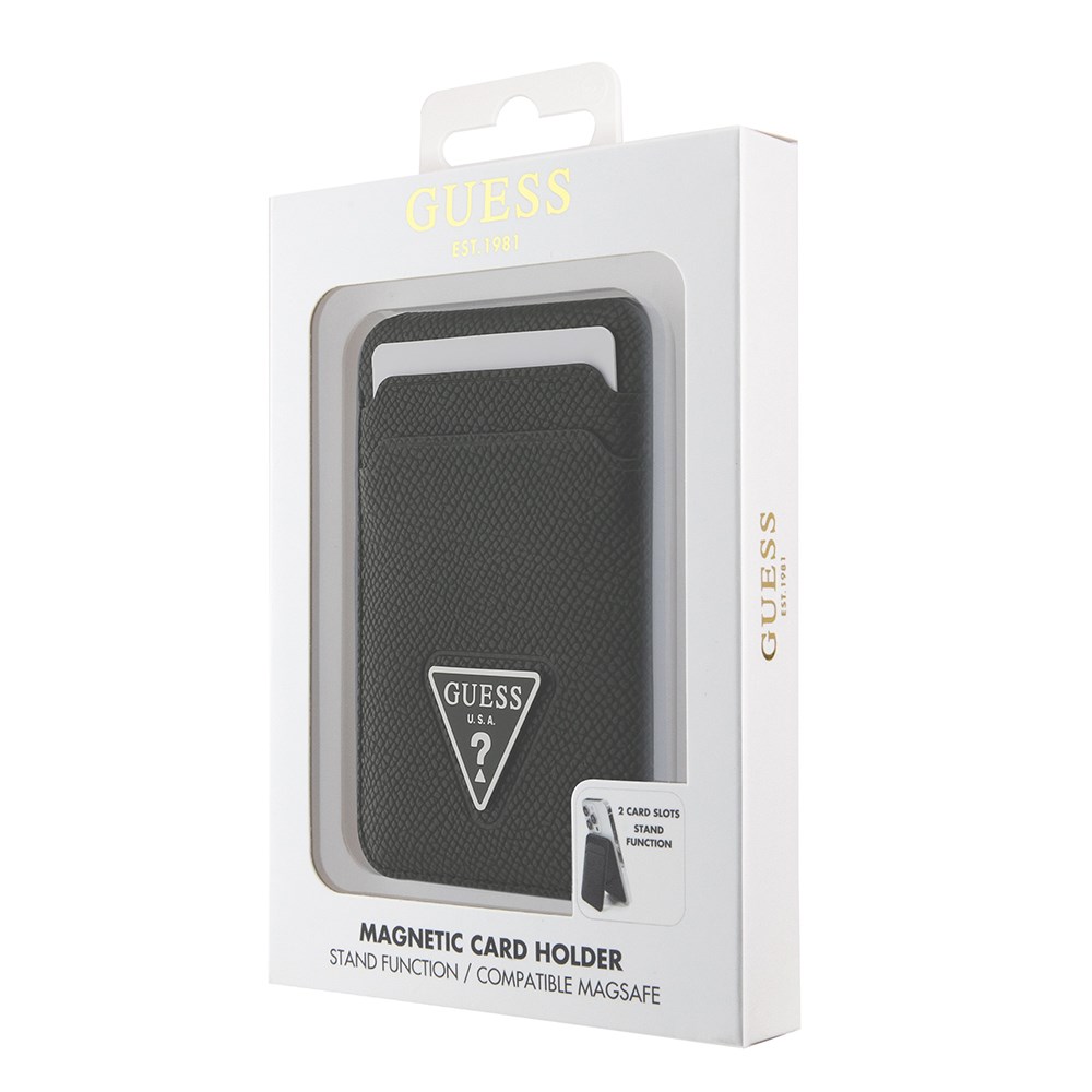 Guess Orjinal Lisanslı 2 Hazneli Üçgen Logolu Standlı Magnetik Kartlık