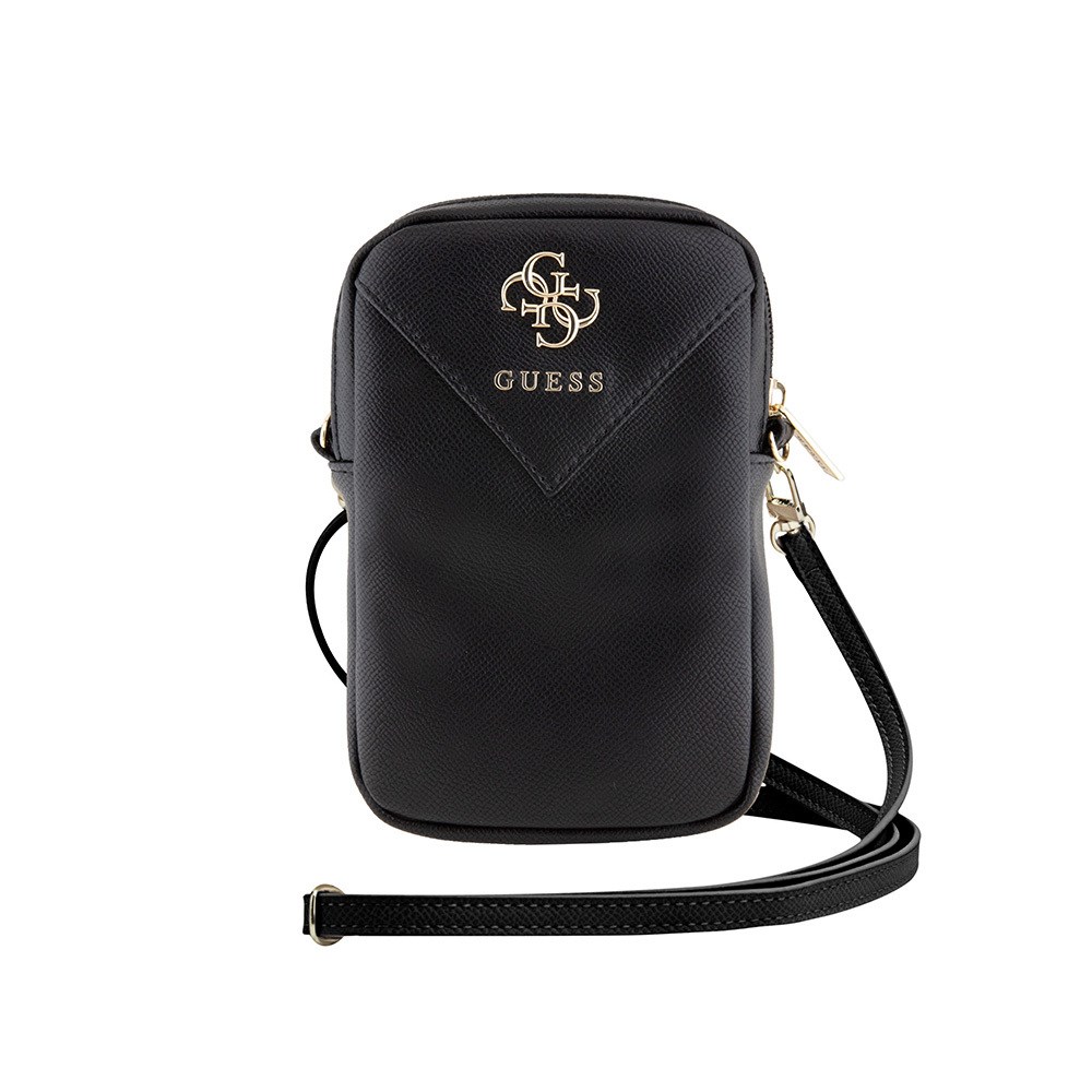 Guess Orjinal Lisanslı 4G Metal Logolu Fermuarlı PU Deri Çapraz Askılı Vücut Çantası