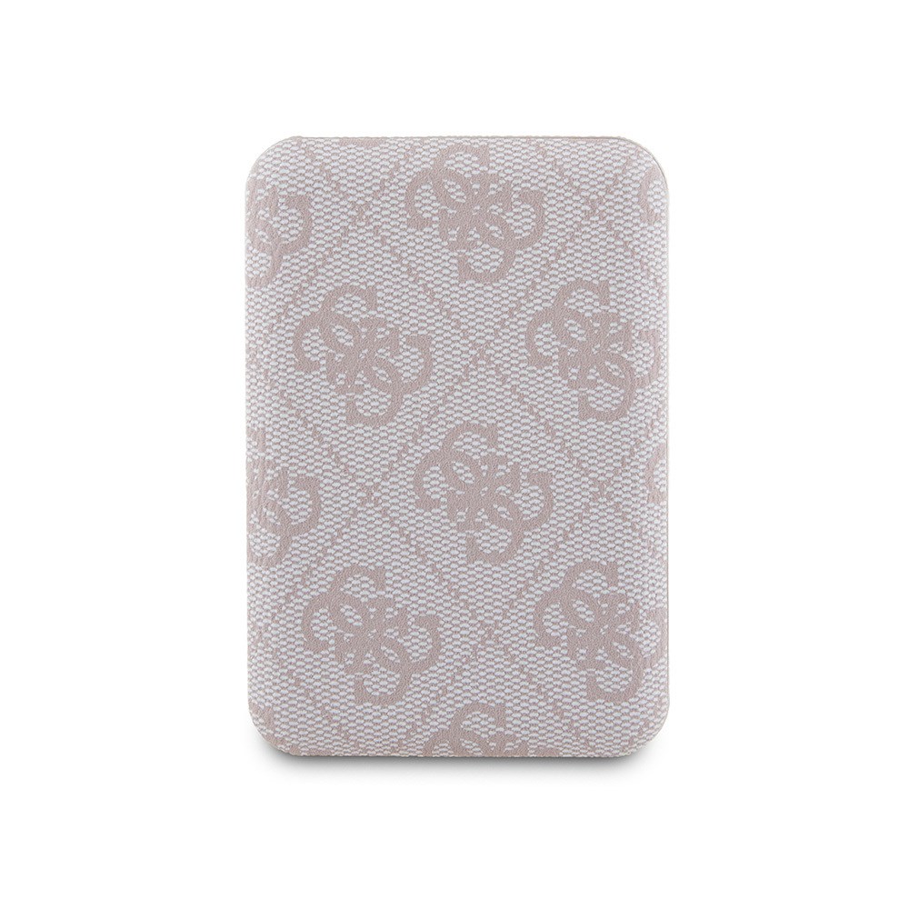 Guess Orjinal Lisanslı Dijital Led Göstergeli PU Deri 4G Desenli Metal Yazı Logolu Powerbank 5000mAh 15W