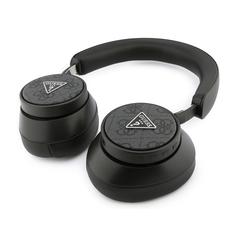 Guess Orjinal Lisanslı ENC PU 4G Desenli Üçgen Logolu Kulak Üstü Bluetooth Kulaklık