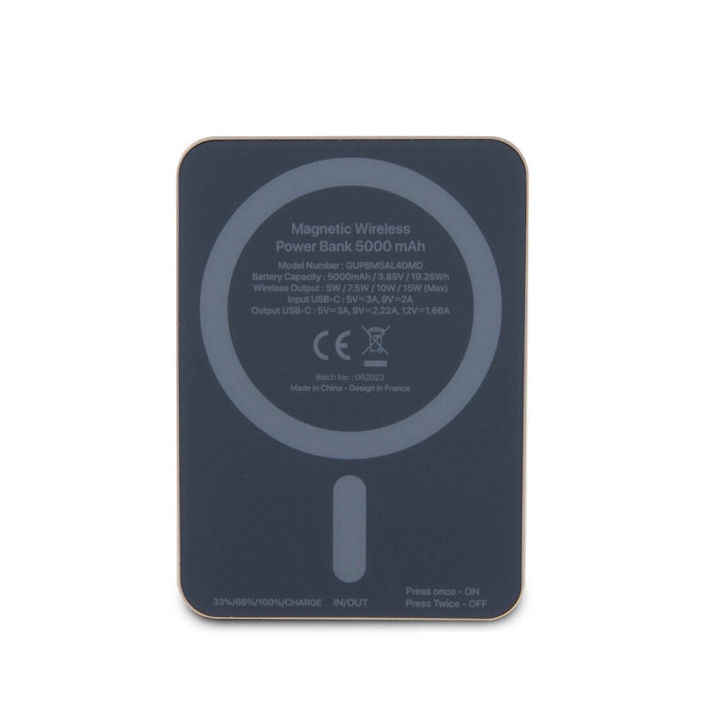Guess Orjinal Lisanslı M-safe Şarj Özellikli Taşlı 4G Logolu Powerbank 5000mAh 15W