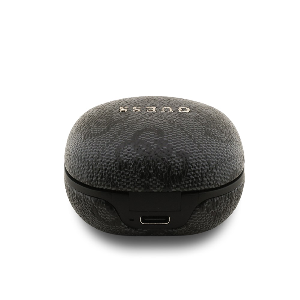 Guess Orjinal Lisanslı PU 4G Desenli Klasik Metal Yazı Logolu TWS Kulak İçi Bluetooth Kulaklık