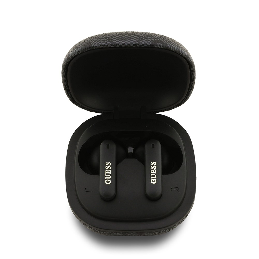 Guess Orjinal Lisanslı PU 4G Desenli Klasik Metal Yazı Logolu TWS Kulak İçi Bluetooth Kulaklık