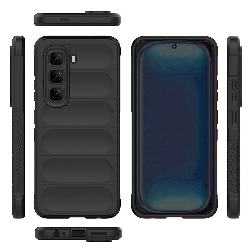 İnfinix Hot 50 4G Kılıf Esnek TPU Oyuklu Arka Yüzey Tasarımlı Zore Etnik Silikon Kapak