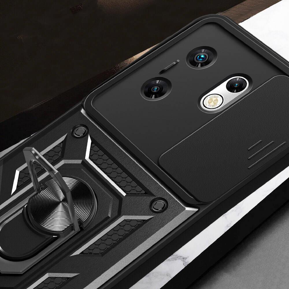 İnfinix Zero 30 4G Kılıf Magnetik Standlı Kamera Korumalı Zore Sürgülü Vega Kapak