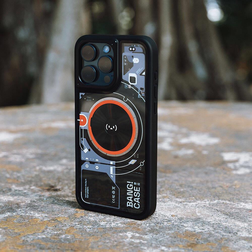 iPhone 15 Pro Kılıf Özelleştirilebilir 3 Fonksiyonlu Bluetooth Bağlantılı Bitmo Lab Bangcase Akıllı M-safe Kapak