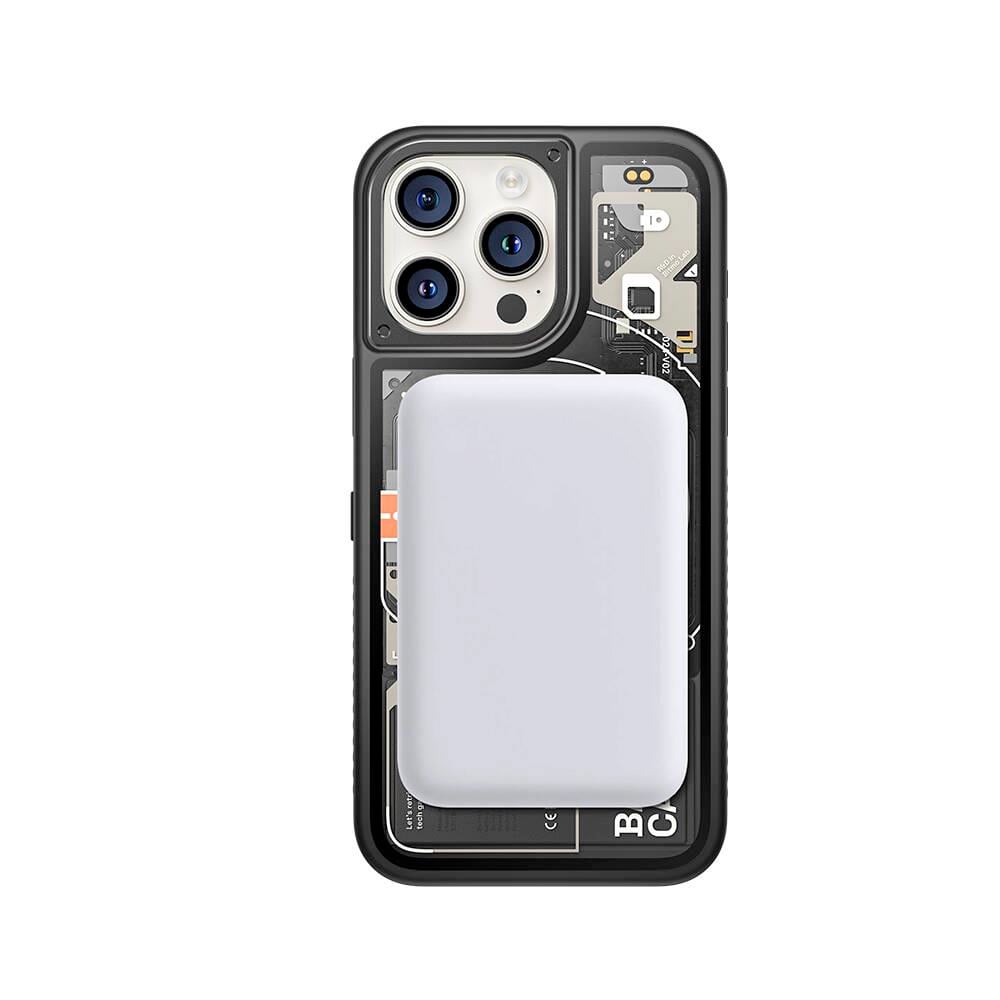 iPhone 15 Pro Max Kılıf Özelleştirilebilir 3 Fonksiyonlu Bluetooth Bağlantılı Bitmo Lab Bangcase Akıllı M-safe Kapak