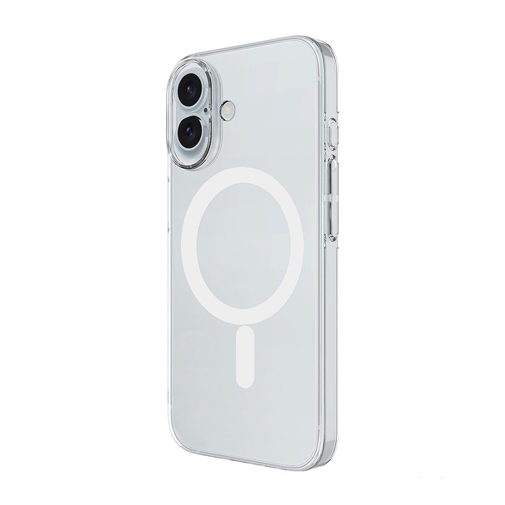 iPhone 16 Plus Kamera Korumalı M-Safe Şarj Özellikli Şeffaf Zore London Sert PC Kapak