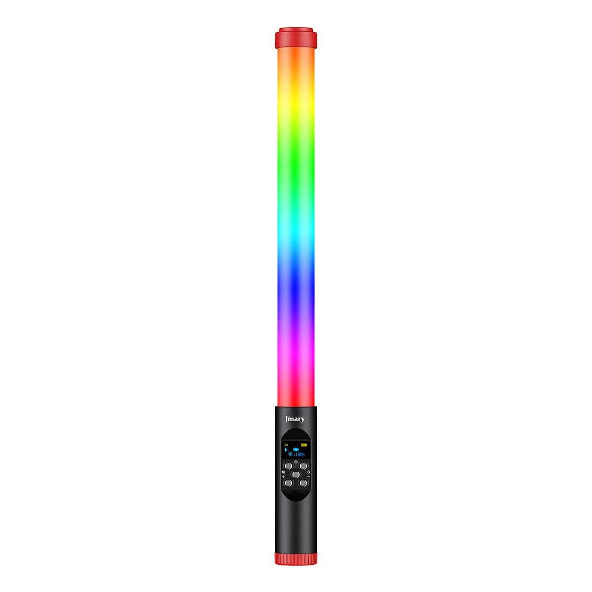 Jmary FM-128RGB OLED Ekran Göstergeli RGB Led Işıklı Su Geçirmez Aydınlatma Çubuğu
