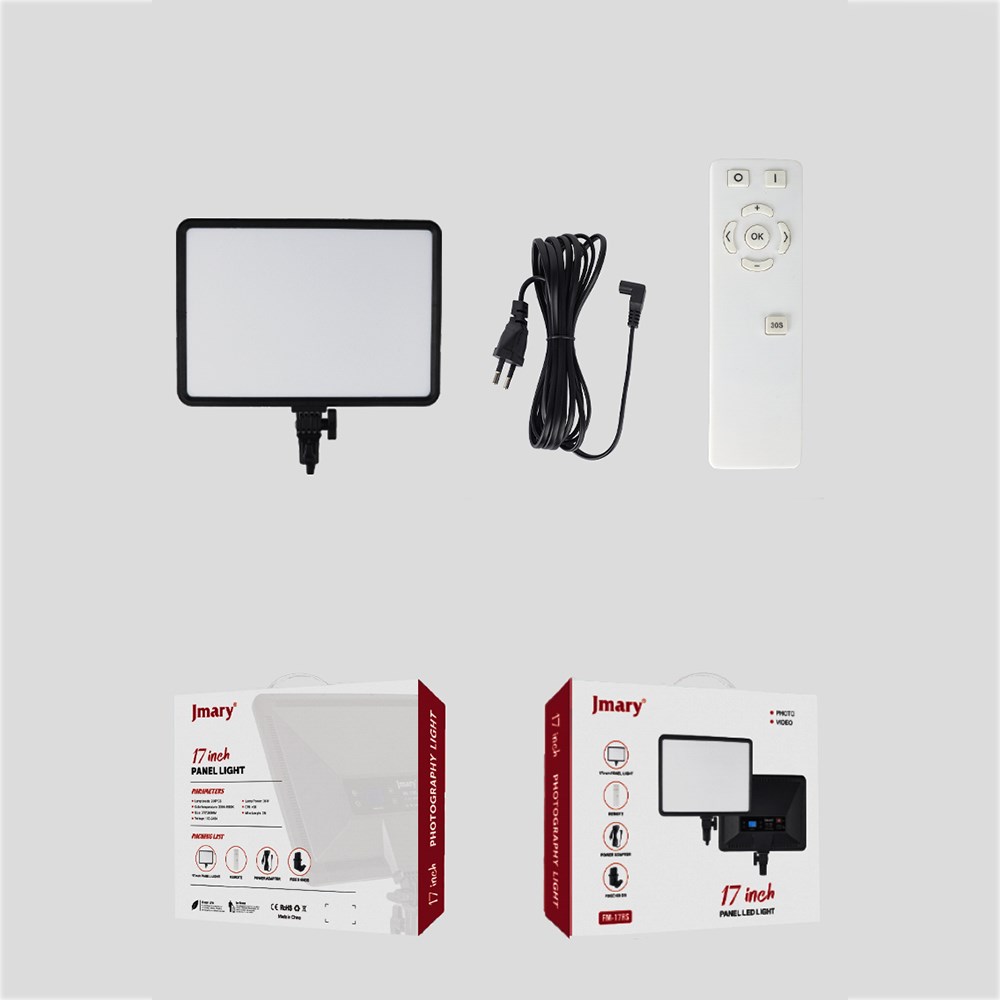Jmary FM-17RS Uzaktan Kumandalı Dijital Göstergeli 17 inç LED Panel Video Işığı
