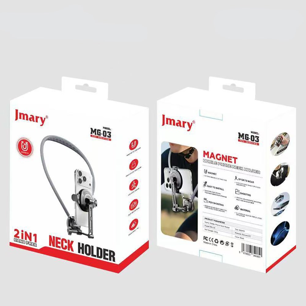 Jmary MG-03 2in1 Eller Serbest Magnetik Boyun Askılı Telefon Tutucu