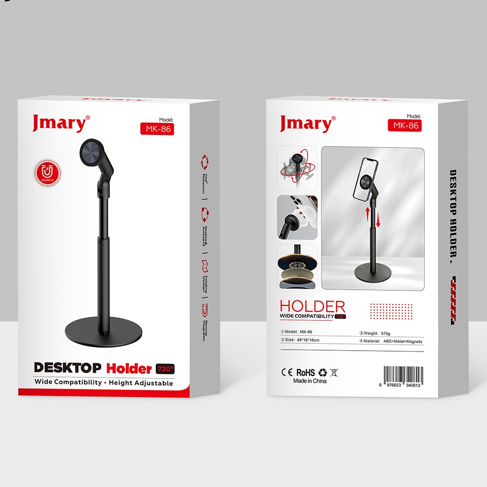 Jmary MK-86 360 Derece Dönebilen Magnetik Düz Zemin Telefon Tutucu