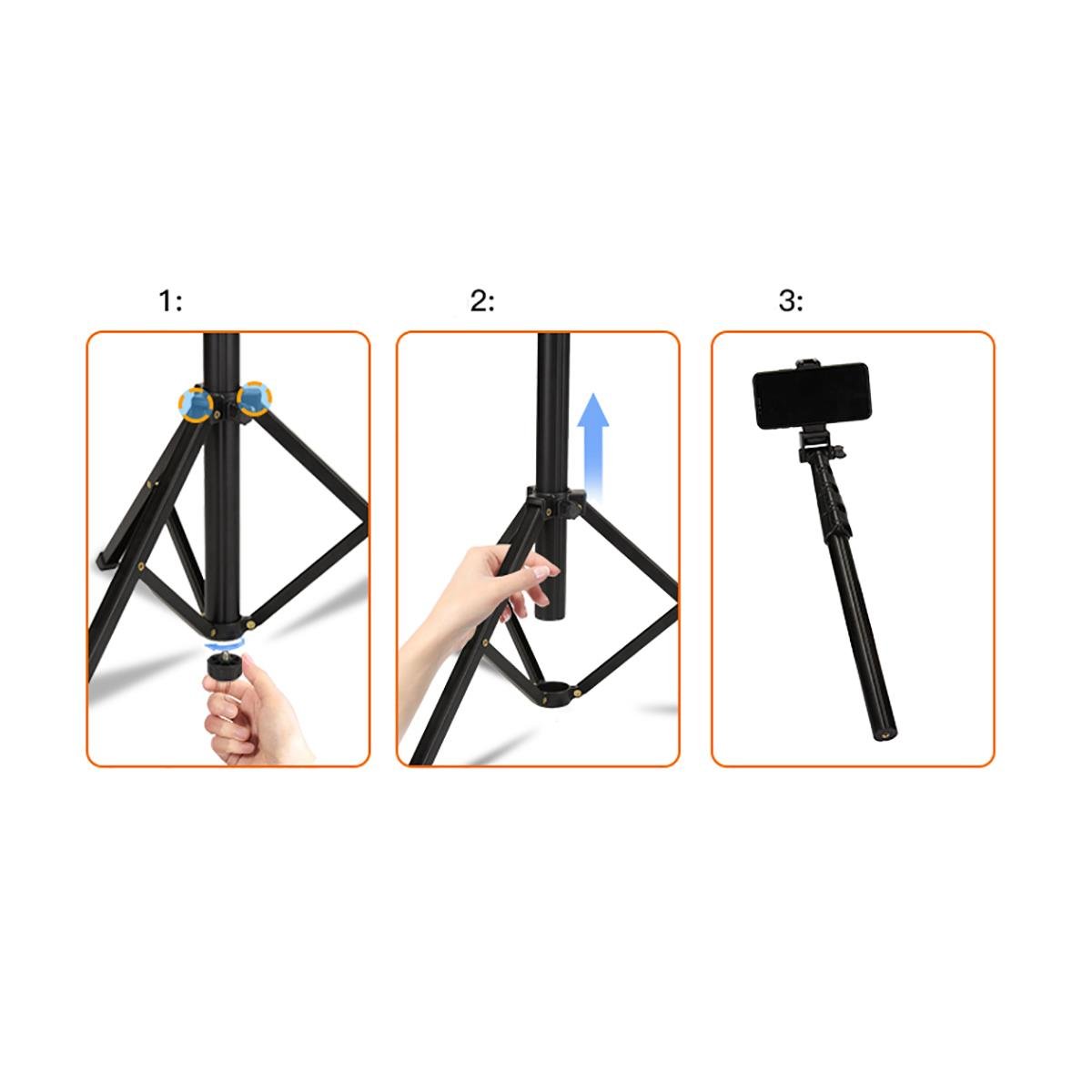 Jmary MT-39 5 Kademeli 153cm Fonksiyonel 2 in 1 Monopod 360 Derece Dönebilen Başlıklı Tripod