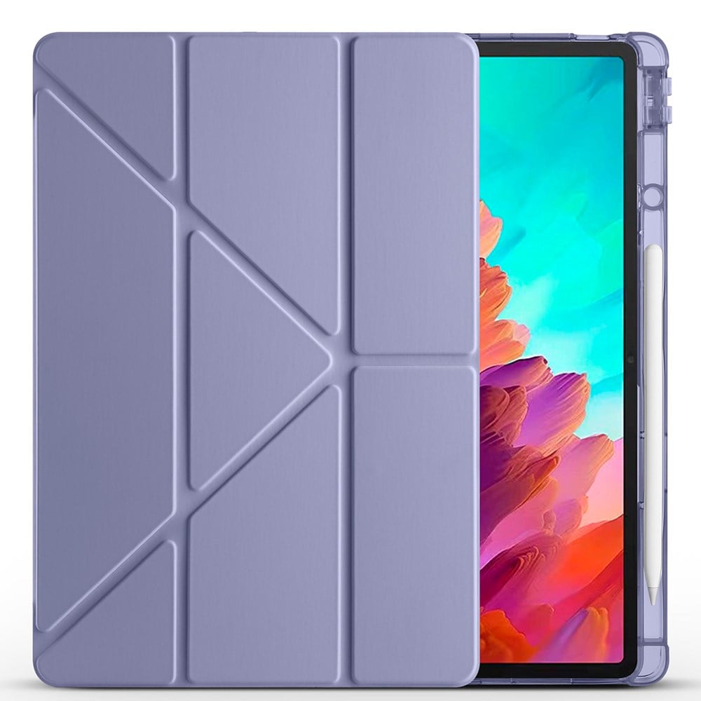 Lenovo Idea Tab Pro 12.7 TB-373FU Kılıf Zore Tri Folding Kalem Bölmeli Standlı Kılıf
