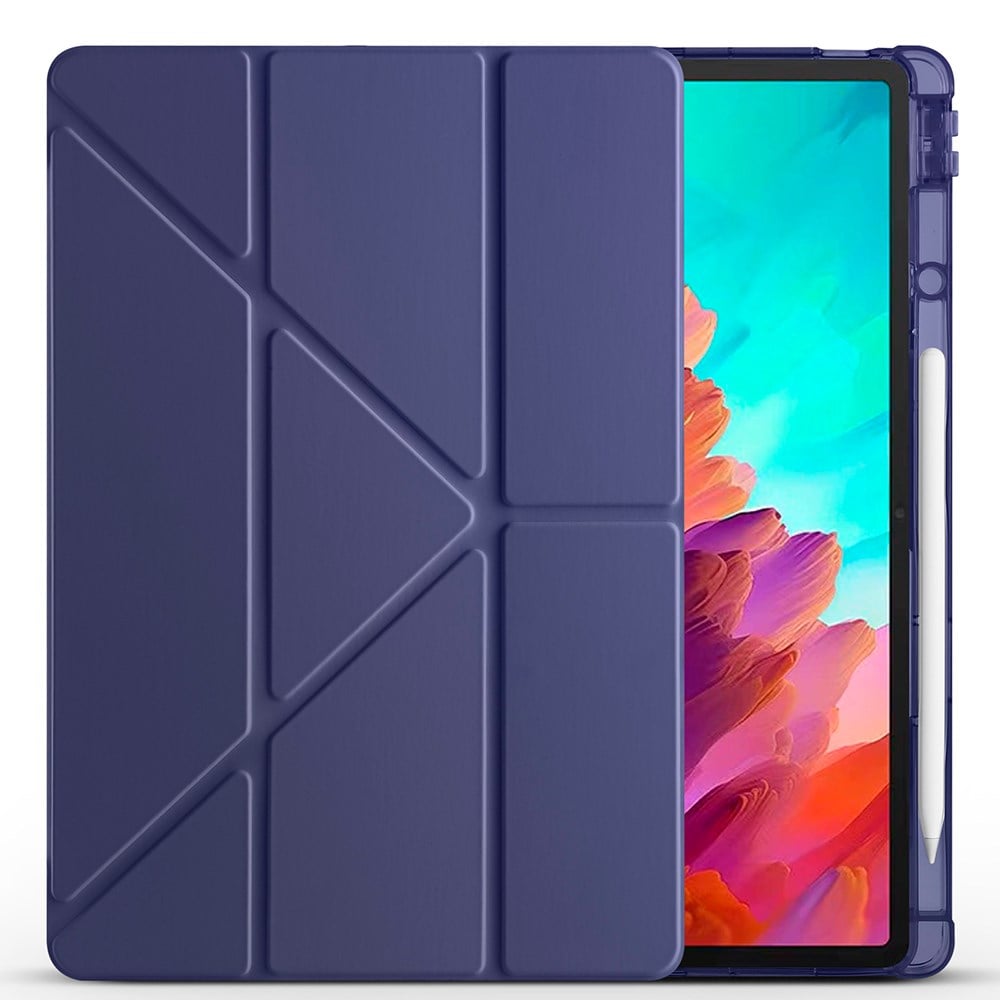 Lenovo Idea Tab Pro 12.7 TB-373FU Kılıf Zore Tri Folding Kalem Bölmeli Standlı Kılıf