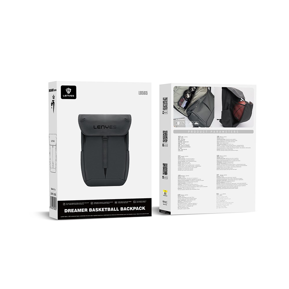 Lenyes LB565 Dreamer Backpack Serisi Su Geçirmez Deri Tasarımlı Omuz Askılı Sırt Çantası