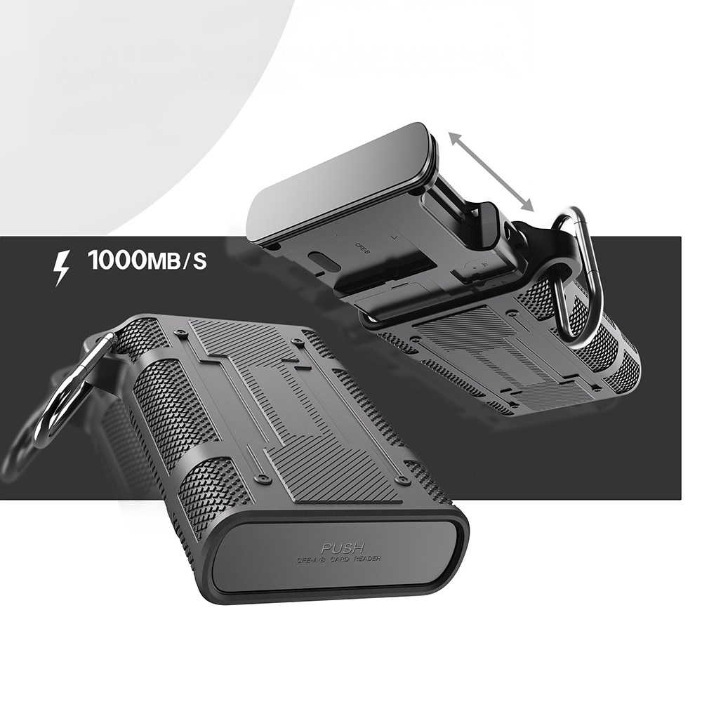 Lenyes LCR04 Type-C Kablolu Su Geçirmez Çoklu Kart Depolama ve Okuyucu Kutusu 10 Gbps