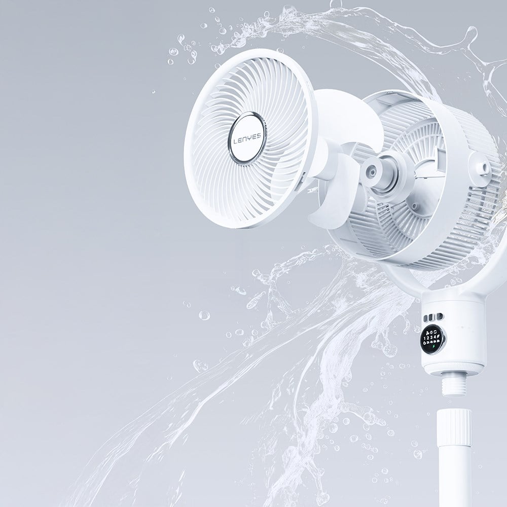 Lenyes LHF10 Dijital LED Göstergeli 5 Kademeli Uzaktan Kumandalı Uzayabilen Gövdeli 10 inç Fan