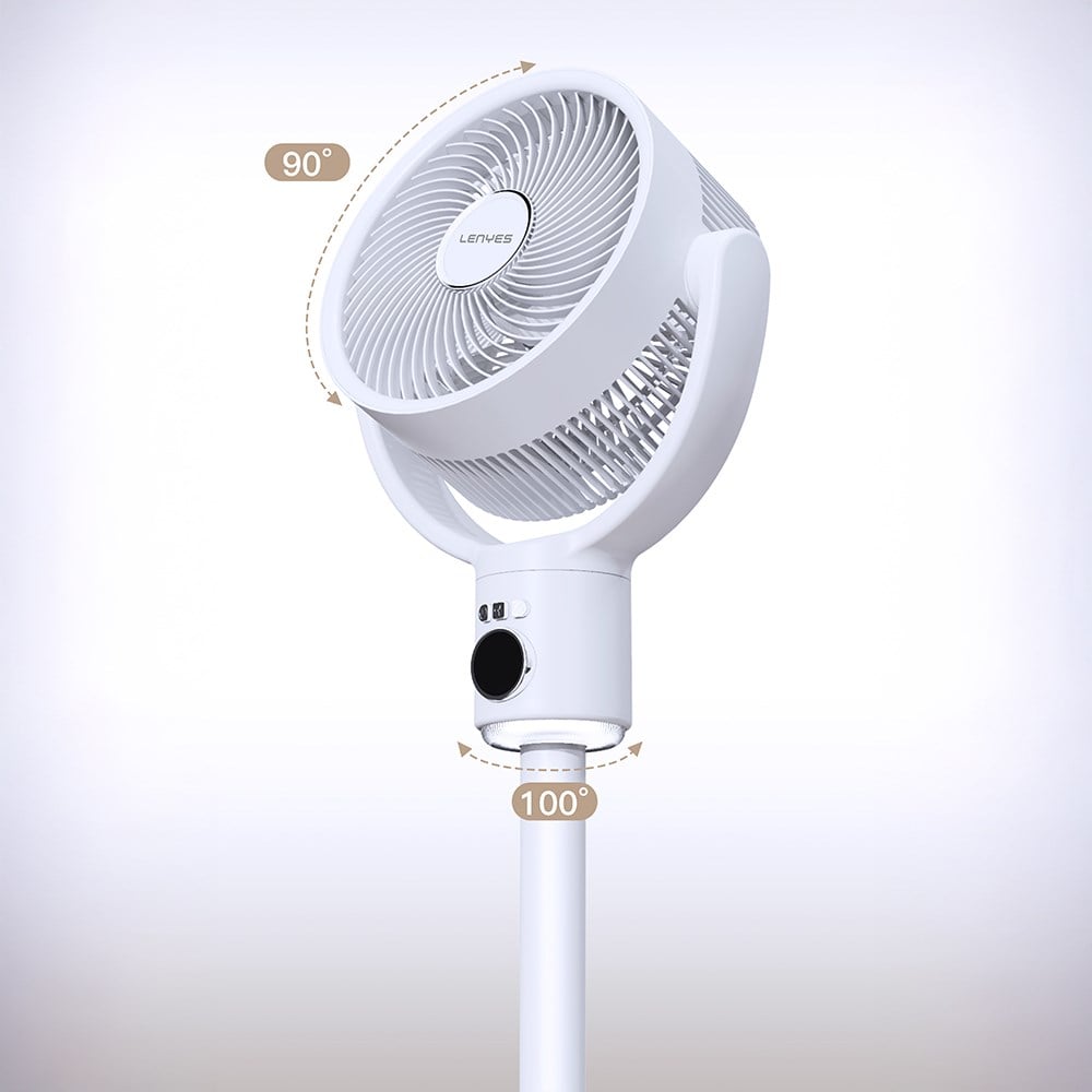 Lenyes LHF10 Dijital LED Göstergeli 5 Kademeli Uzaktan Kumandalı Uzayabilen Gövdeli 10 inç Fan