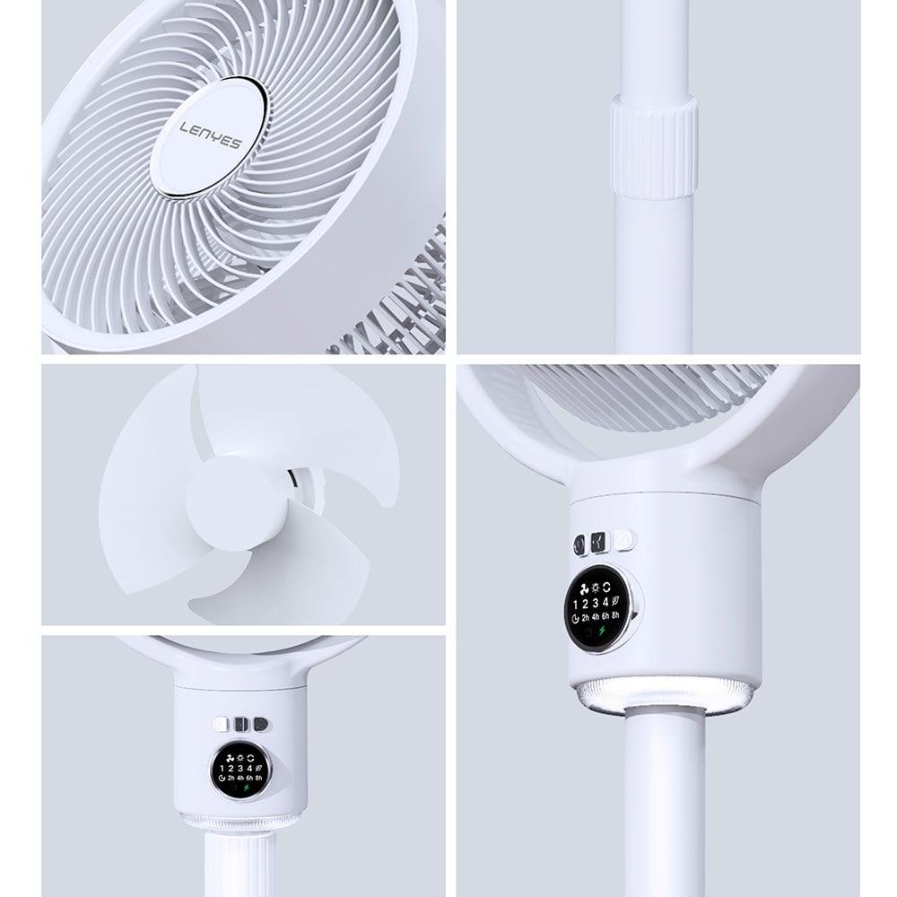 Lenyes LHF10 Dijital LED Göstergeli 5 Kademeli Uzaktan Kumandalı Uzayabilen Gövdeli 10 inç Fan