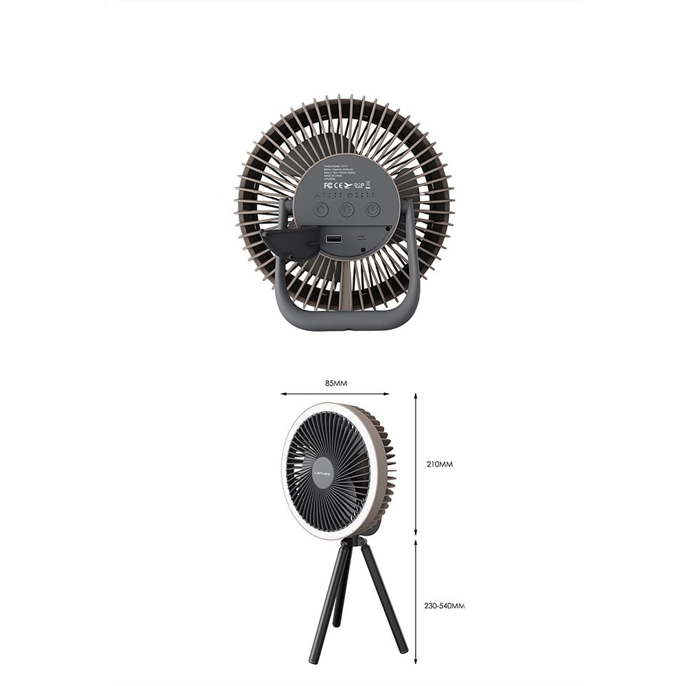 Lenyes LHF11 Led Işıklı 4 Kademeli Çok Fonksiyonlu Soğutucu Fan
