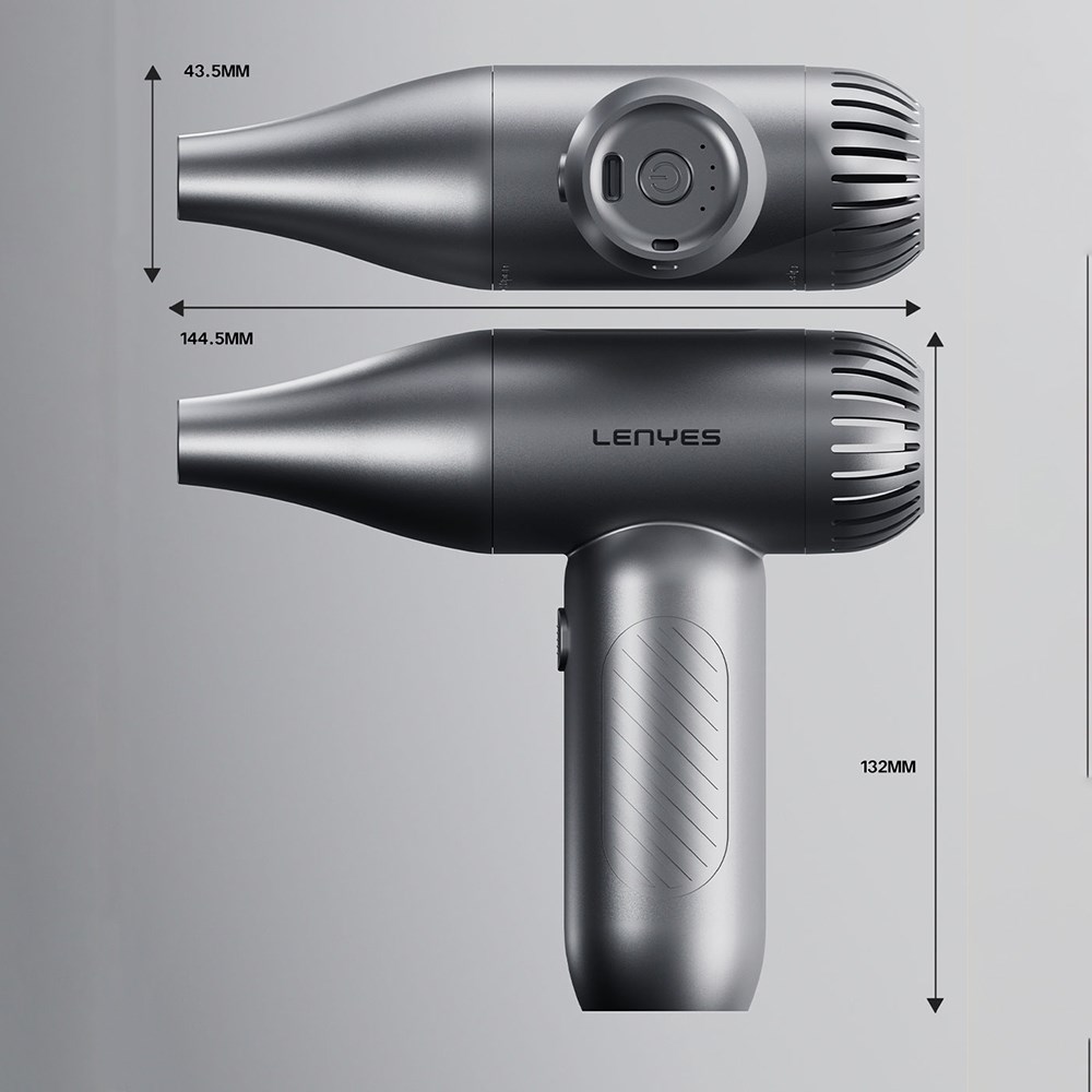 Lenyes LTF02 Dijital LED Göstergeli 4 Kademeli Çok Fonksiyonlu Turbo El Fanı