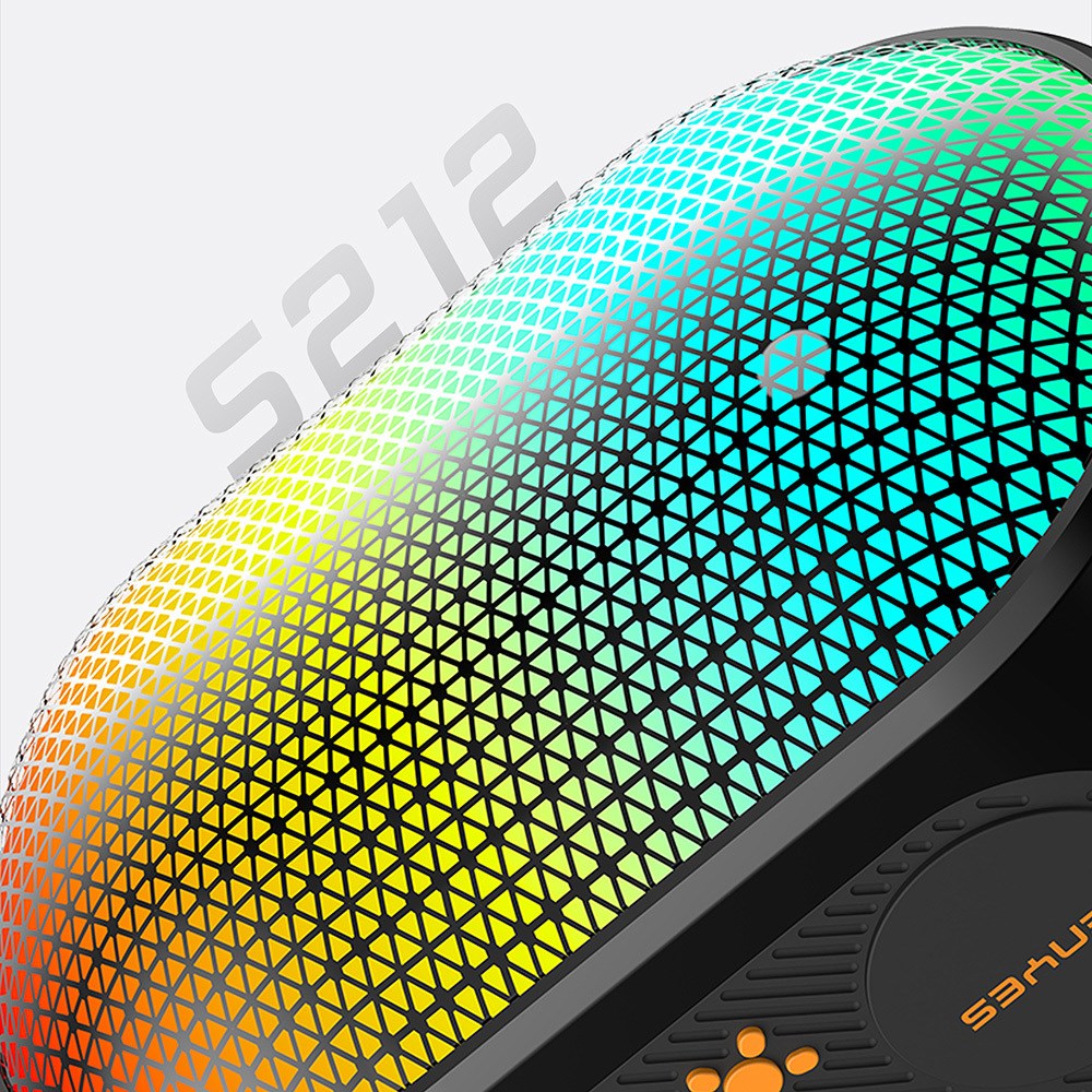 Lenyes S212 Su Geçirmez RGB Işıklı Askılı Taşınabilir Kablosuz Bluetooth Hoparlör v5.3