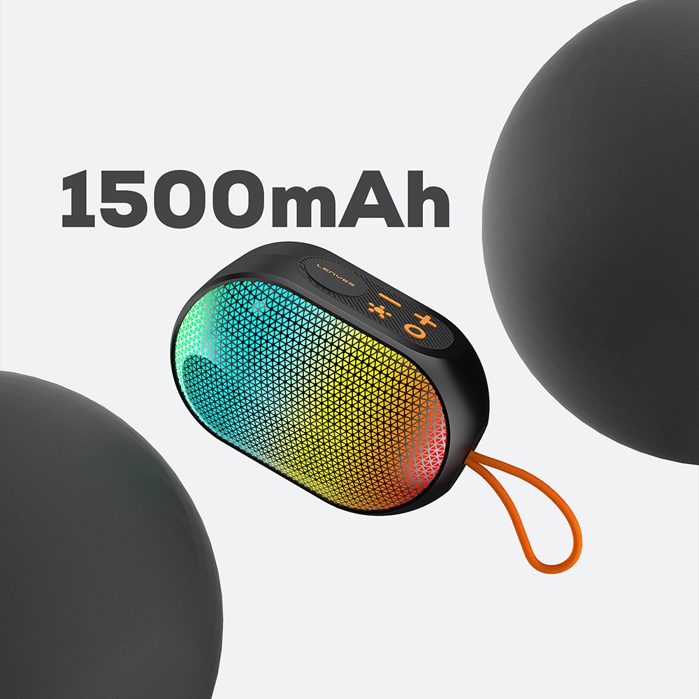 Lenyes S212 Su Geçirmez RGB Işıklı Askılı Taşınabilir Kablosuz Bluetooth Hoparlör v5.3
