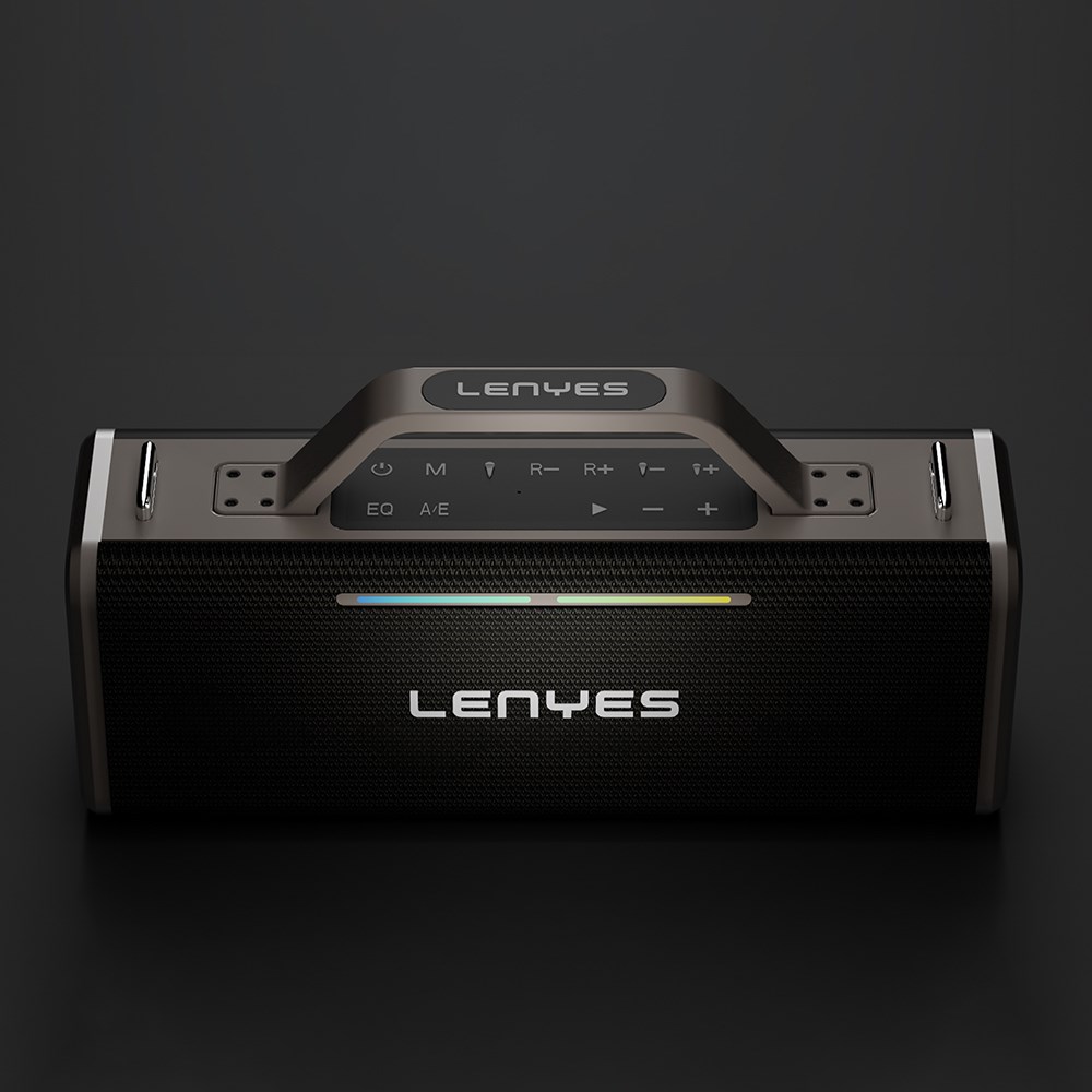 Lenyes S838 RGB Işıklı Taşınabilir Çift Mikrofonlu TWS Bluetooth Speaker Hoparlör v5.0