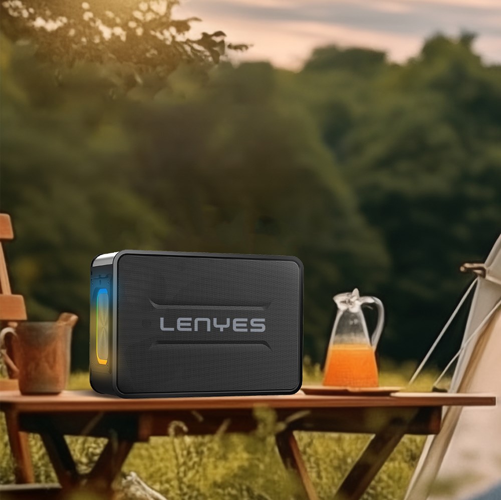 Lenyes S859 RGB Işıklı Çift Mikrofonlu TWS Bluetooth Speaker Hoparlör v5.3