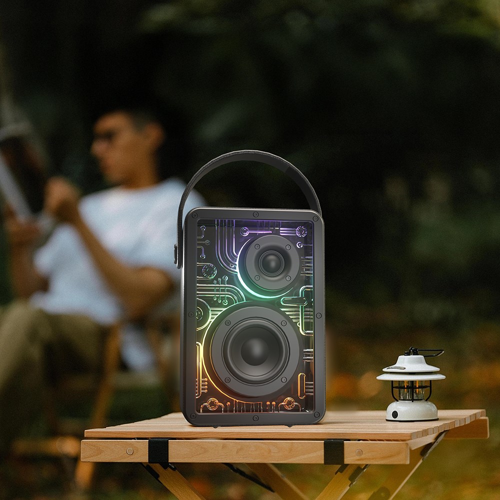 Lenyes S860 RGB Işıklı Taşınabilir Bluetooth Speaker Hoparlör v5.3