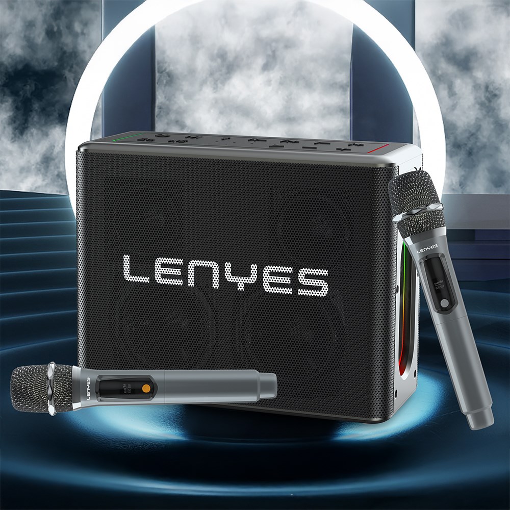 Lenyes S861 12.000mAh Powerbank Özellikli Çift Mikrofonlu Bluetooth Speaker Hoparlör v5.0